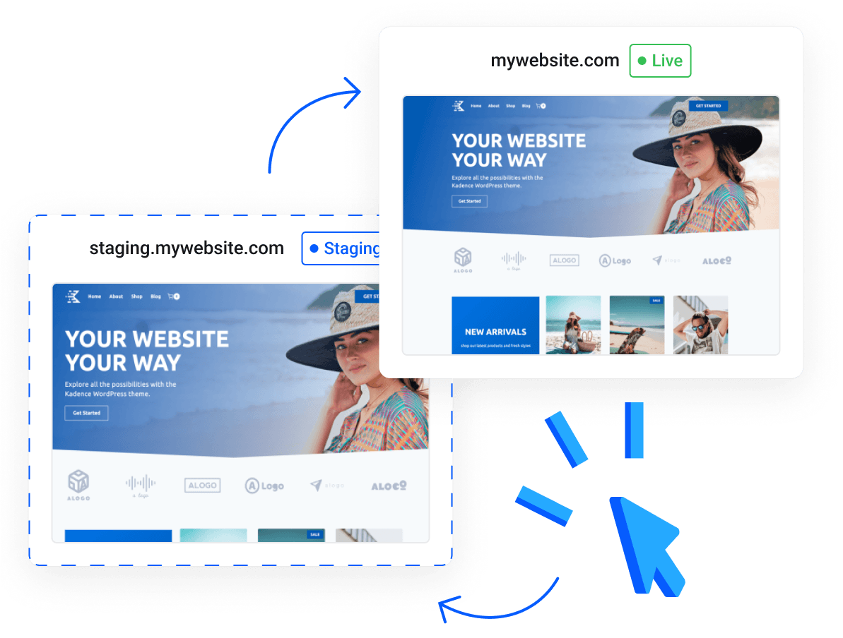 WordPress Hosting - One-click WordPress staging environment